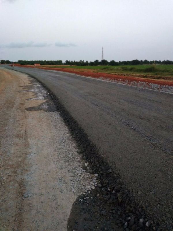 Road laying in progress