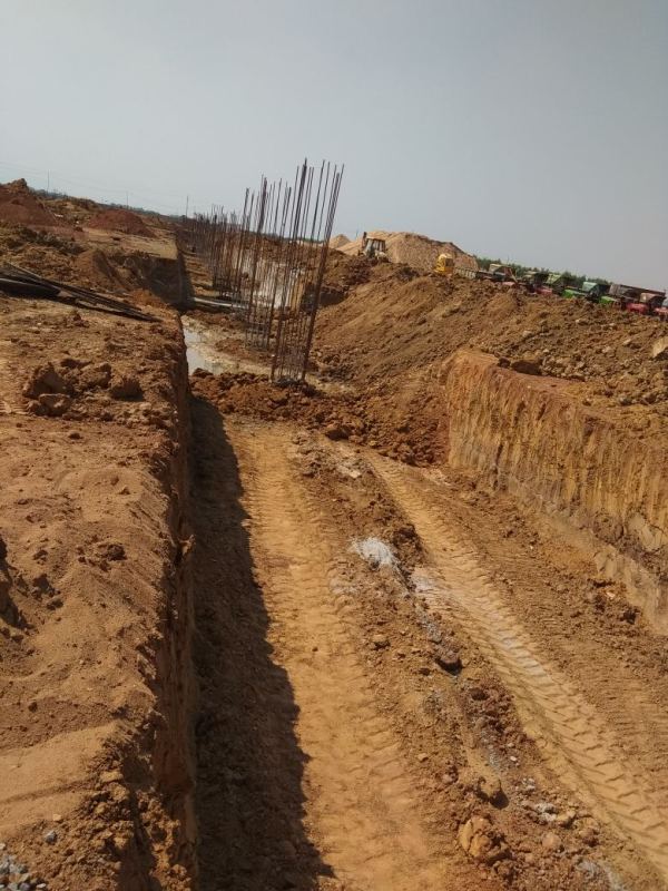 Factory shed footings